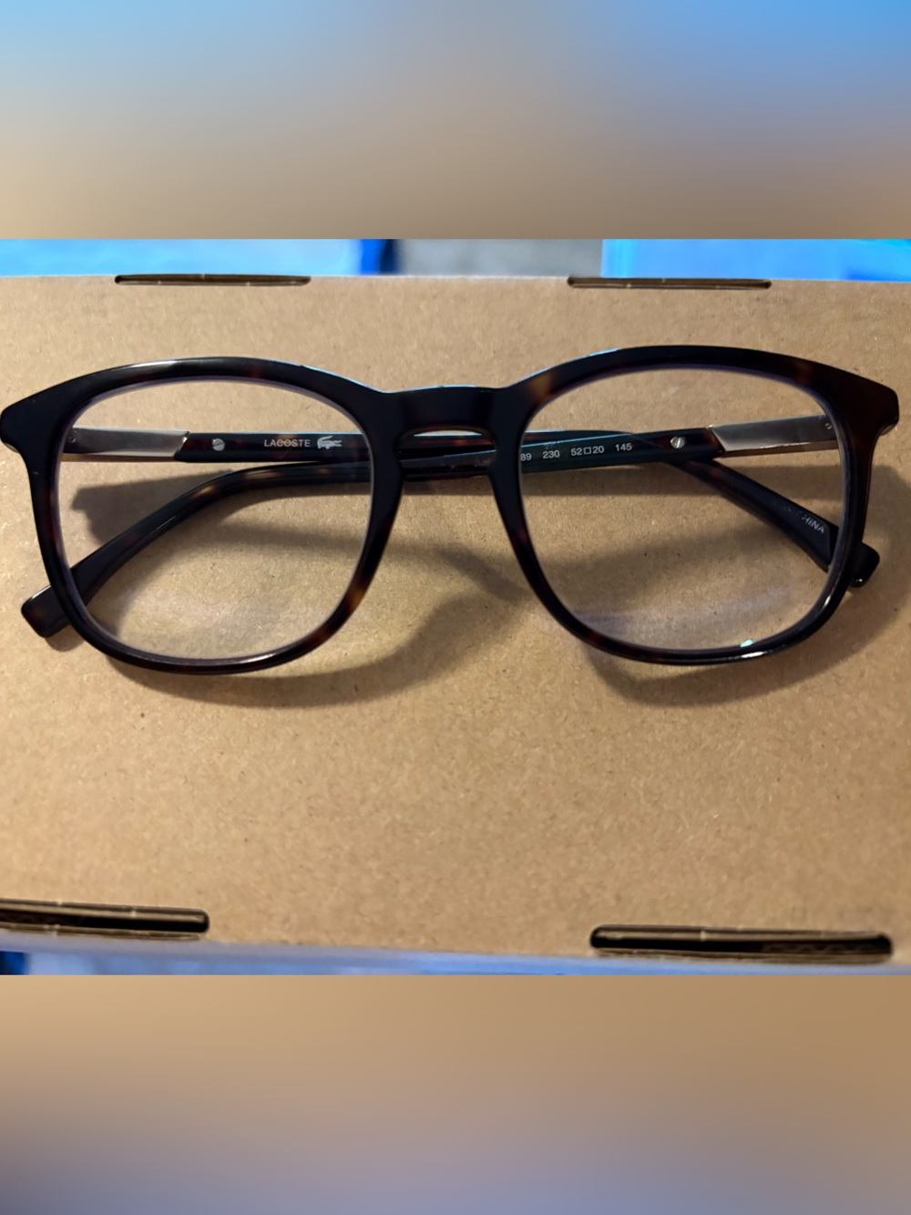 Lacoste Tortoiseshell Round Frame Glasses